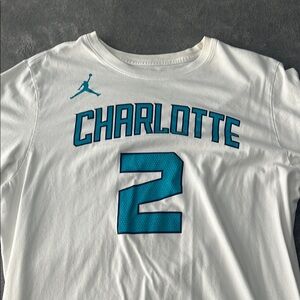 White and Teal Charlotte Jersey